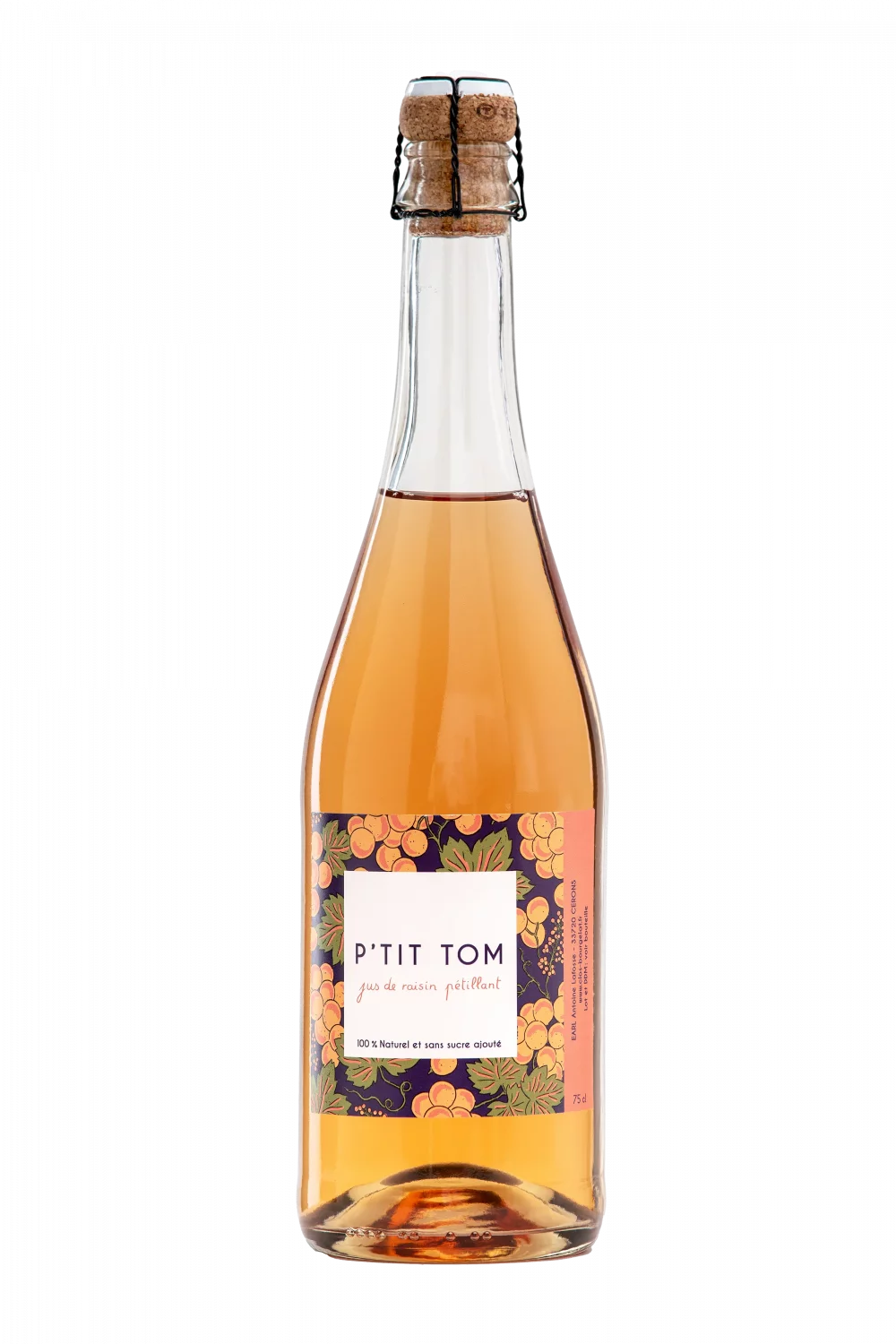 P'tit Tom - Jus de raisin pétillant sans alcool